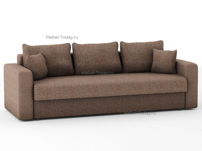 Диван-кровать Ливерпуль еврокнижка рогожка коричневая