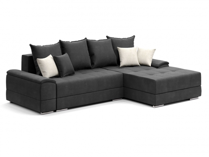Угловой диван Морфей (велюр Энерджи Блэк + 810_2)