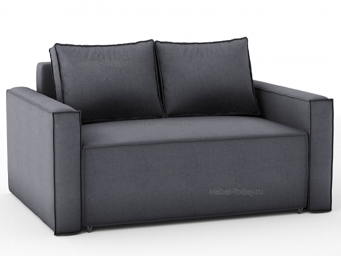 Диван Лофт аккордеон велюр кабрио серый