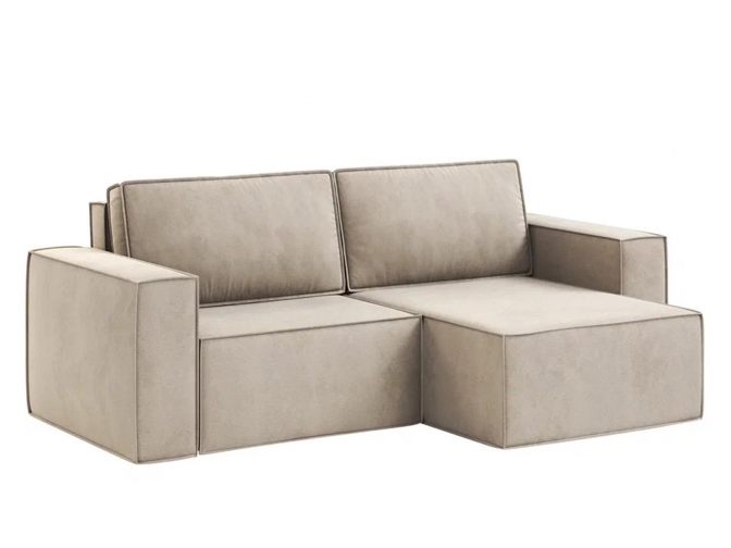 Угловой диван Лофт велюр бежевый