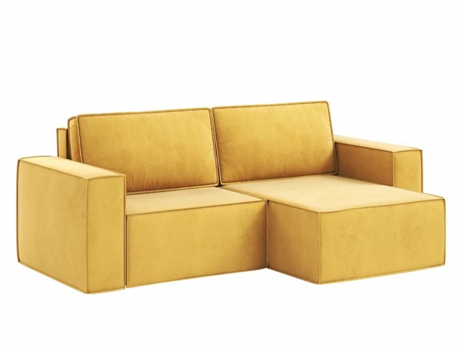 Угловой диван Лофт велюр оранжевый