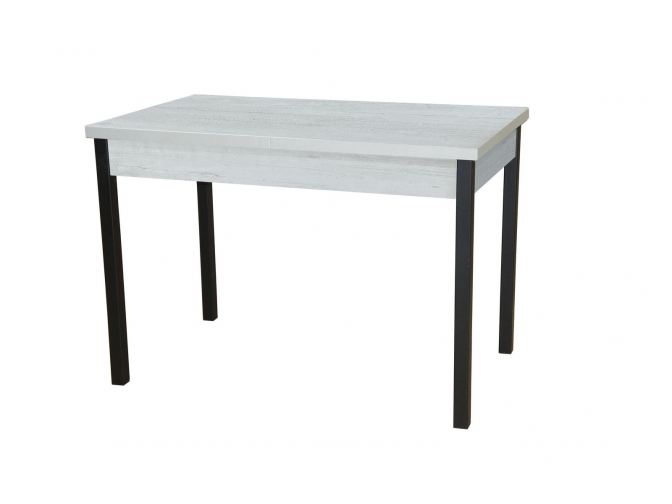 Стол обеденный раскладной Колорадо бетон белый+черный