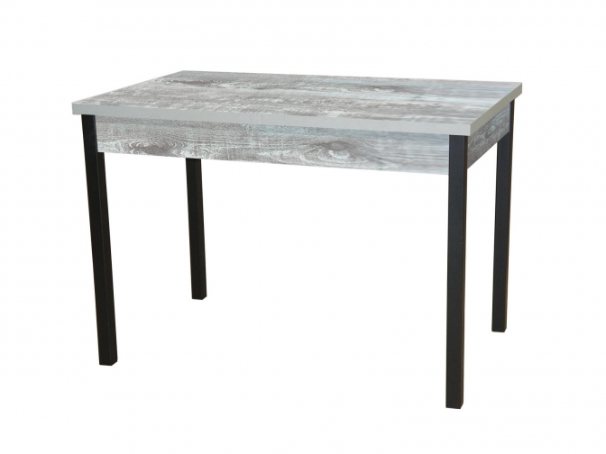 Стол обеденный раскладной Колорадо бетон темный+черный