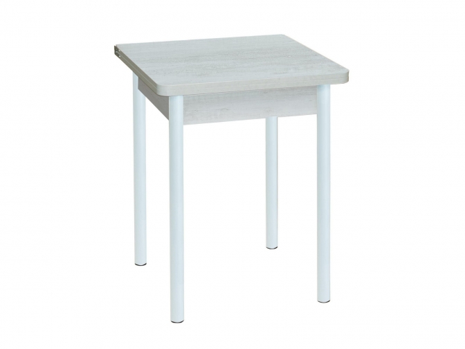Стол обеденный раскладной Эко 60 бетон белый+белый