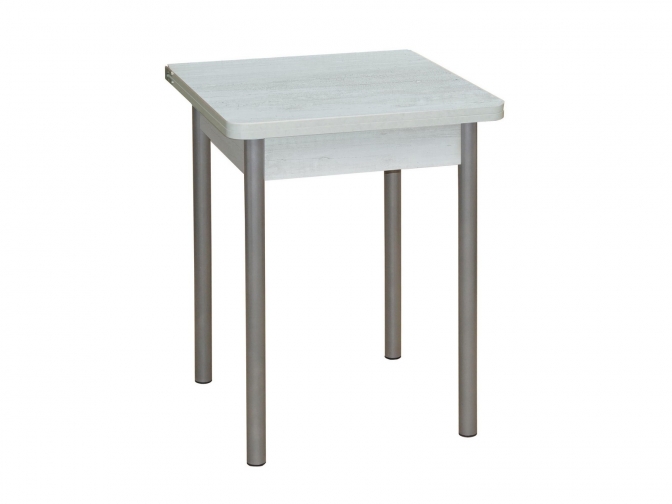 Стол обеденный раскладной Эко 60 бетон белый+металлик