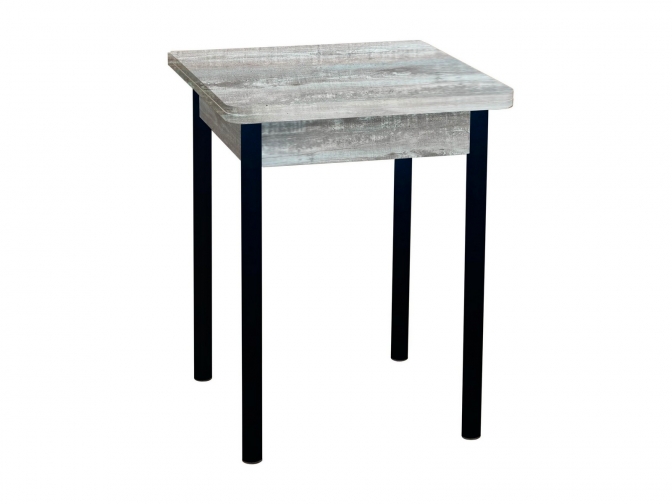 Стол обеденный раскладной Эко 60 бетон темный+черный