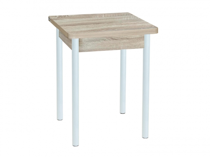 Стол обеденный раскладной Эко 60 дуб сонома+белый