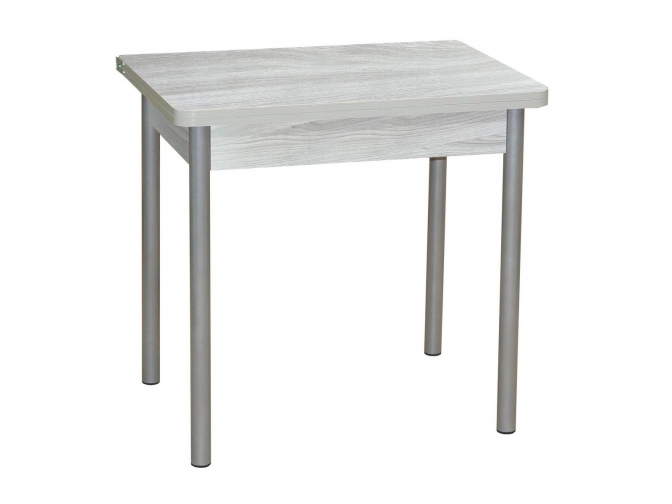 Стол обеденный раскладной Эко 80 шимо светлый+металлик