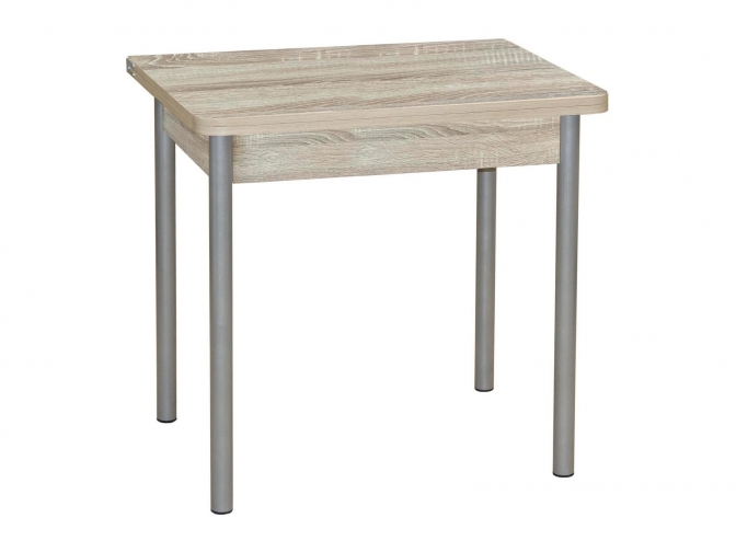 Стол обеденный раскладной Эко 80 дуб сонома+металлик