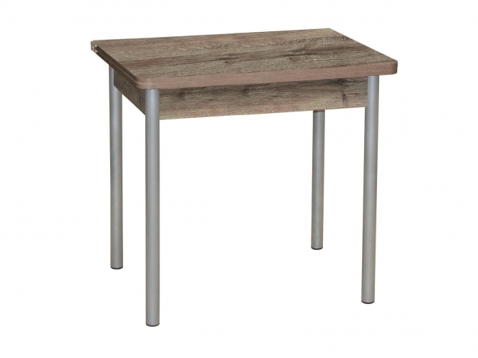 Стол обеденный раскладной Эко 80 веллингтон+металлик