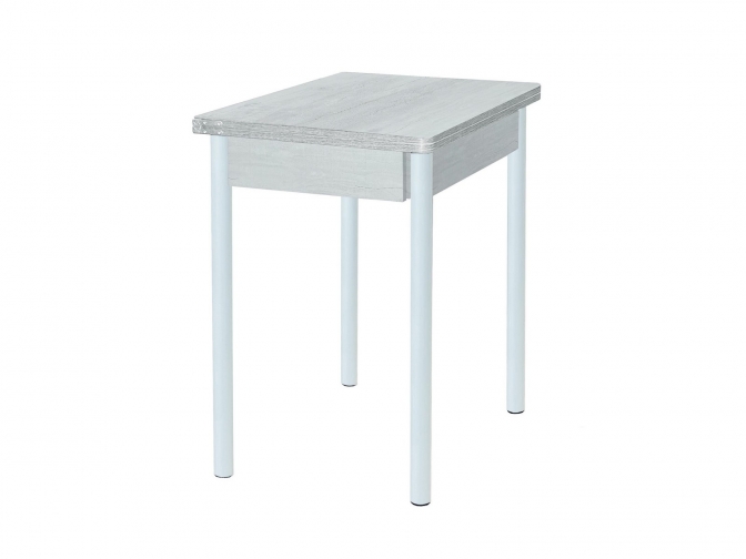 Стол обеденный раскладной Глайдер бетон белый+белый