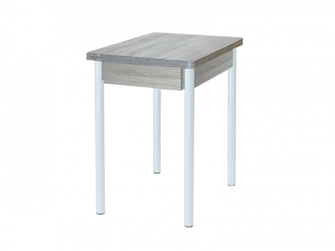 Стол обеденный раскладной Глайдер ясень светлый+белый