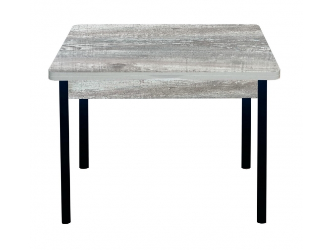 Стол обеденный раскладной Симпл бетон темный+черный