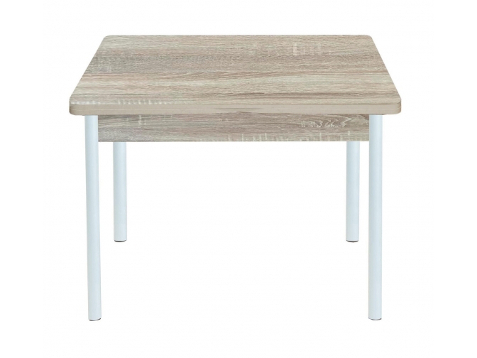 Стол обеденный раскладной Симпл дуб сонома+белый