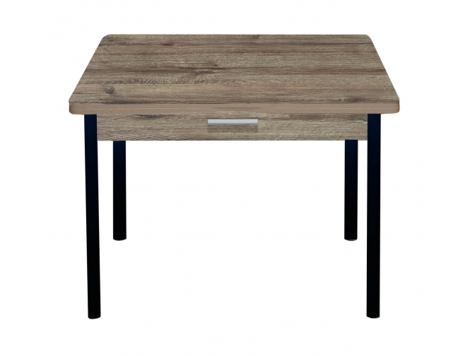 Стол обеденный раскладной Симпл с ящиком веллингтон+черный