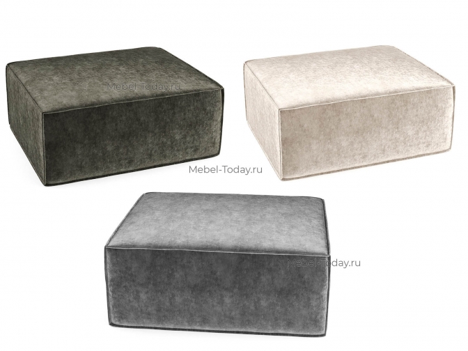 Лофт Пуф №1 обивка Плюш бежевый, серый или коричневый