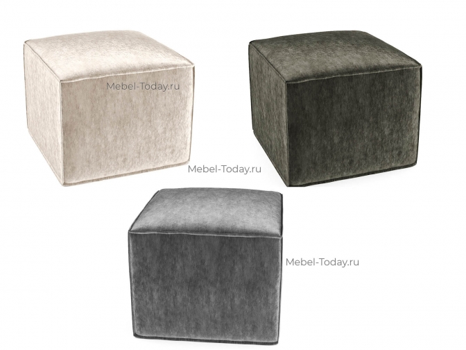 Лофт Пуф №2 обивка Плюш бежевый, серый или коричневый