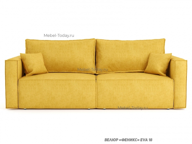 Диван Лофт еврокнижка трансформер с кантом, обивка велюр, рогожка, бархат