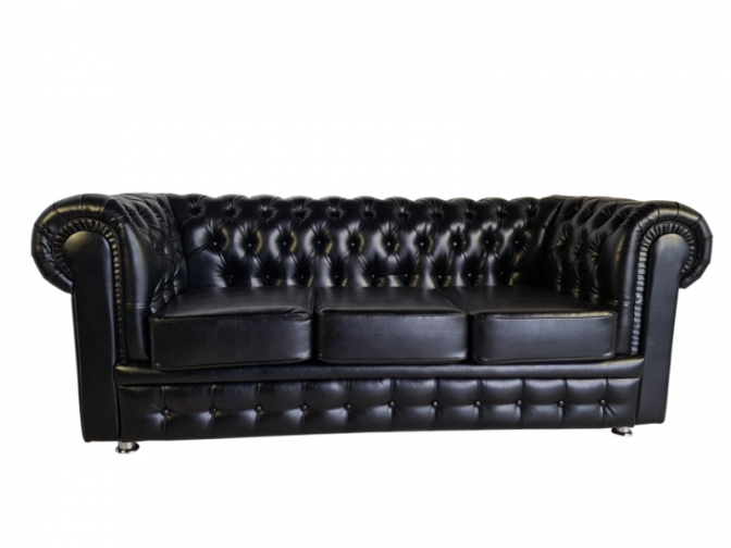 Диван Честер 3- х местный черный