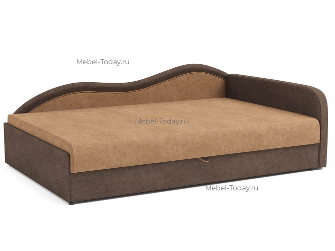 Диван-тахта двуспальная Юлия Люкс угловая 140 см фигурная спинка, ящик Эконом