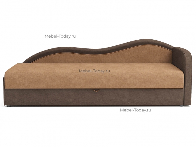 Тахта Юля 90 см угловая с волнообразной спинкой Эконом