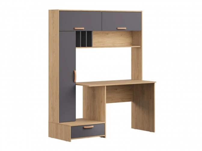 Стол письменный Лайт 03.243 Гикори Рокфорд/Тенмо-серый