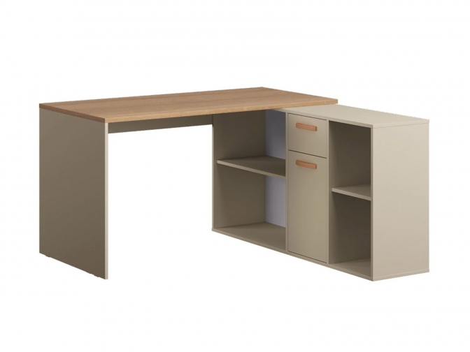 Стол письменный Лайт 03.245 Сатин/Дуб эндгрейн