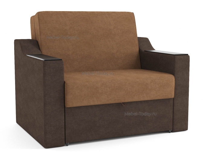 Диван-аккордеон Людмила с МДФ подлокотниками прямыми, спальное место 100*195