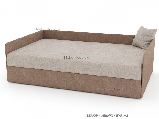 Диван тахта Кристина с тремя спинками, спальное место 120*190 см с ящиком для белья