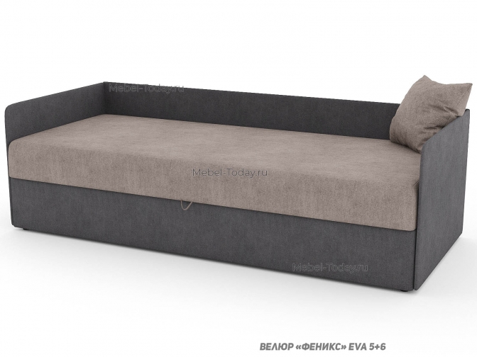 Диван тахта Кристина с тремя спинками, спальное место: 80*190 см с ящиком для белья