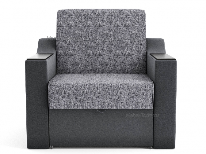 Кресло-кровать аккордеон Людмила 70 ДН с МДФ прямыми подлокотниками прямыми