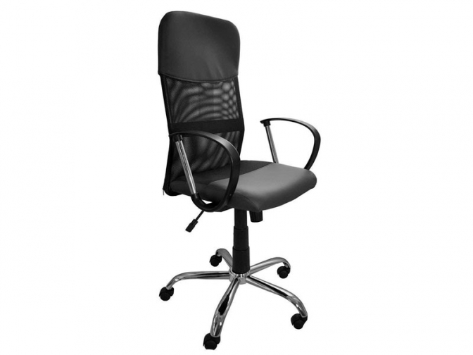 Офисное кресло Боб фактор хром черный