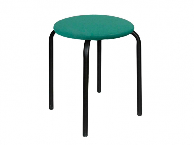 Табурет Комфорт черный к/з зеленый