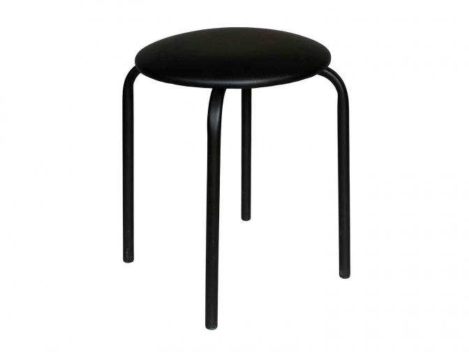 Табурет Комфорт черный к/з черный