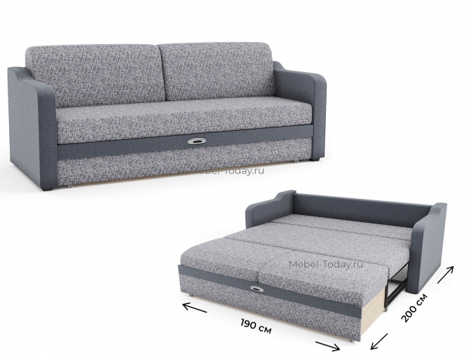 Диван-кровать Наташа 190 на металлокаркасе Эконом
