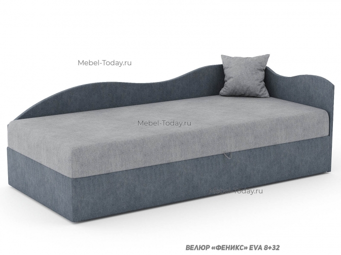 Диван тахта Мария Люкс, спальное место: 90*190, с ящиком для белья и подушкой