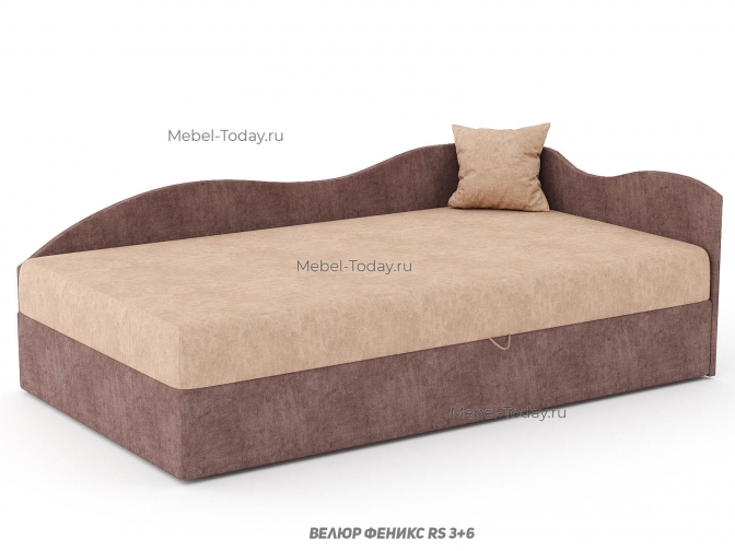 Диван тахта Мария Люкс, спальное место: 120*190, с ящиком для белья и подушкой