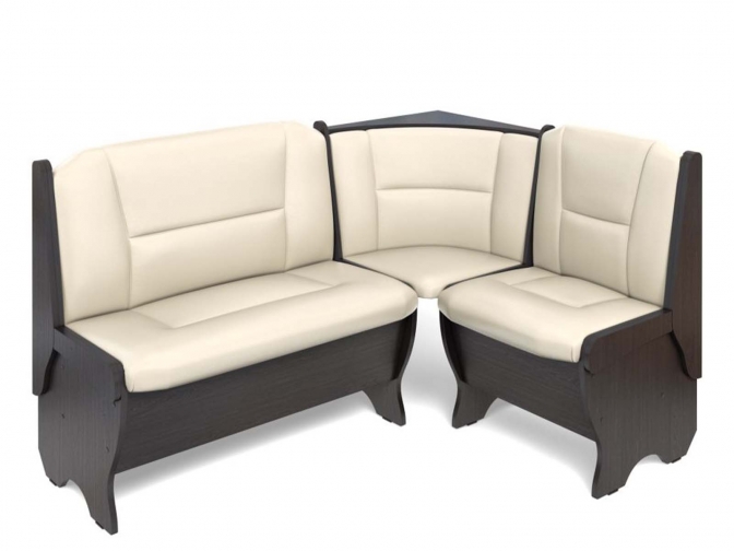 Скамья кухонная угловая Орхидея венге/крем