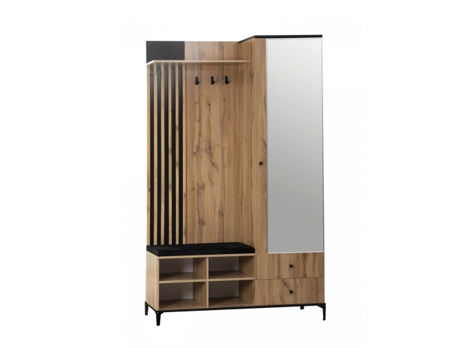 Шкаф-прихожая Либерти 51.22 Дуб Вотан/Черный опора h150
