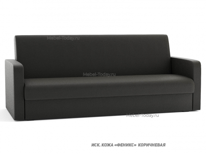 Диван книжка офисный, обивка искусственная кожа: черная, коричневая или белая