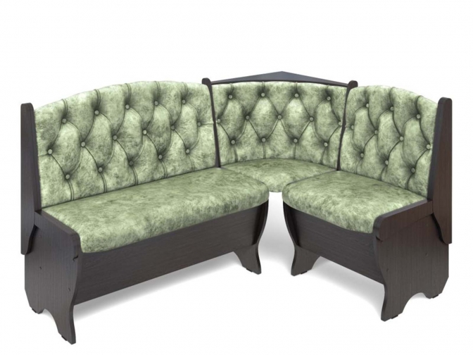 Скамья кухонная угловая Орхидея Люкс венге/мохито