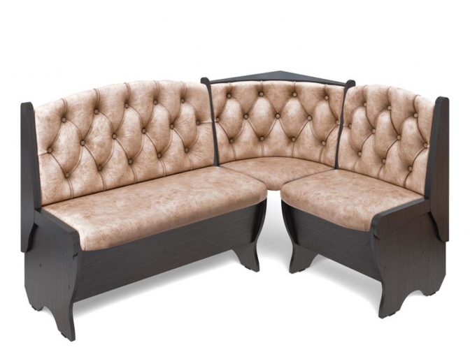 Скамья кухонная угловая Орхидея Люкс венге/латте