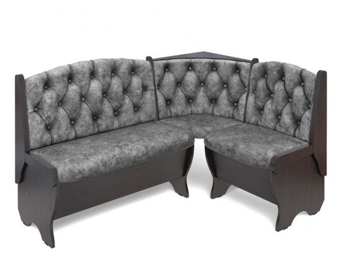 Скамья кухонная угловая Орхидея Люкс венге/графит