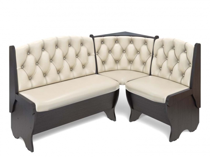 Скамья кухонная угловая Орхидея Люкс венге/крем