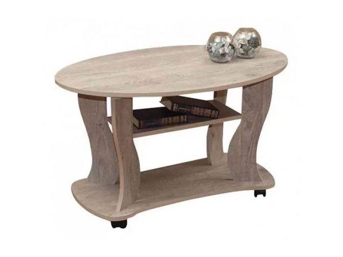 Журнальный стол Сатурн М05 бетон пайн белый