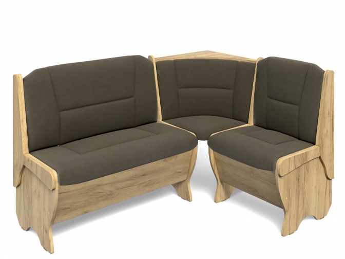 Скамья кухонная угловая Орхидея дуб крафт золотой/pr-55