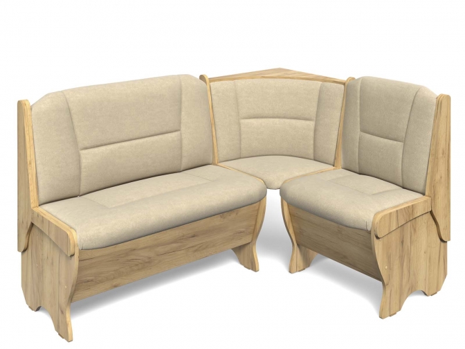 Скамья кухонная угловая Орхидея дуб крафт золотой/pr-6