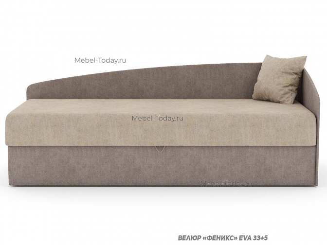 Угловая тахта Кристина Люкс 80 см – малогабаритная с изогнутой спинкой, ППУ / пружинный блок, подъемный механизм