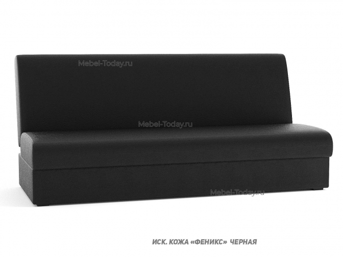 Диван книжка офисный без подлокотинков, обивка искусственная кожа: черная, коричневая или белая