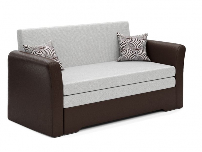 Выкатной диван Браво (рогожка лайт-2 + к/з венге)